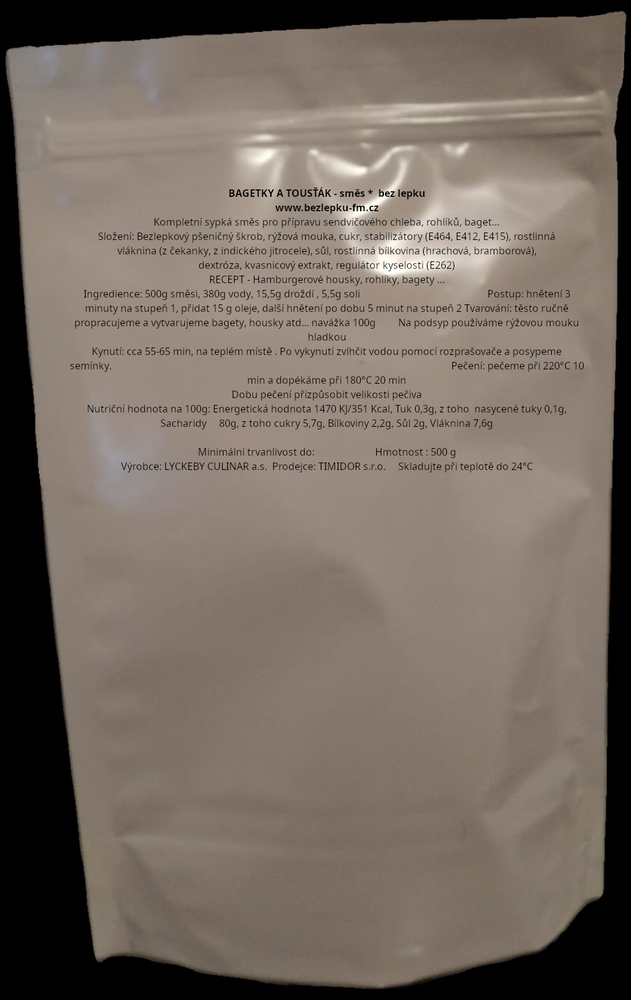 SMĚS NA BAGETKY A TOUSŤÁK - bez lepku a laktózy