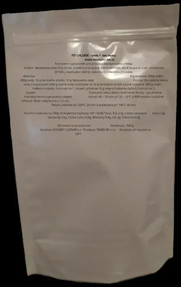 SMĚS NA FIT CHLEBÍK - bez lepku a laktózy