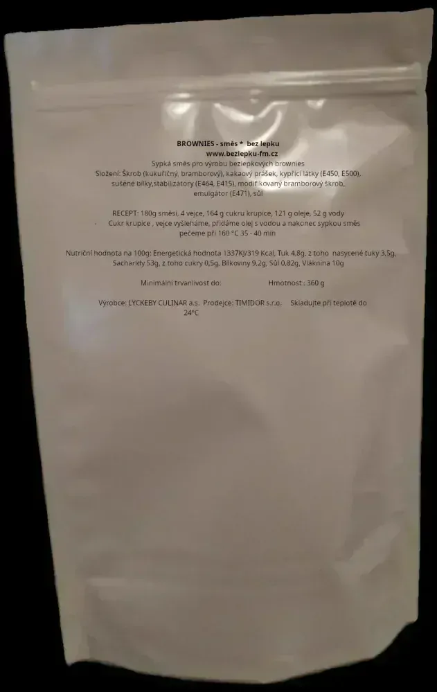 SMĚS NA BROWNIES - bez lepku a laktózy